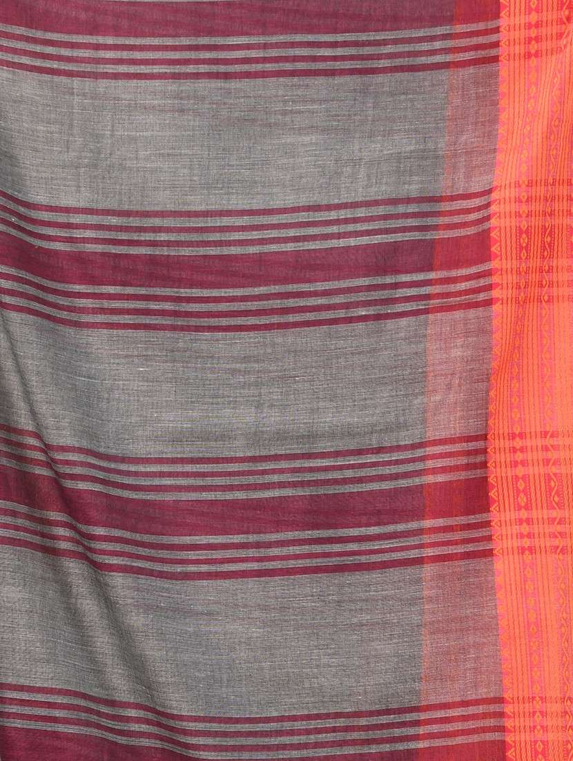 women solid with bordered handloom saree with blouse - 21986982 -  Standard Image - 2