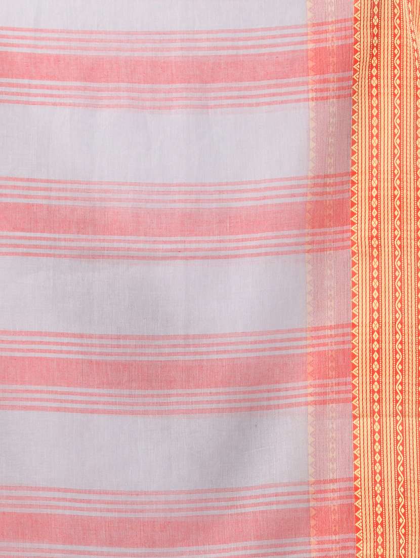 women solid with bordered handloom saree with blouse - 21986988 -  Standard Image - 2