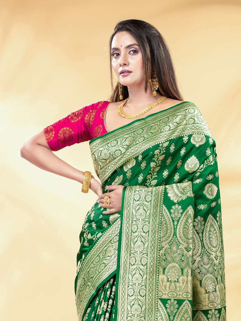 women self design banarasi saree with blouse - 21987020 -  Standard Image - 2