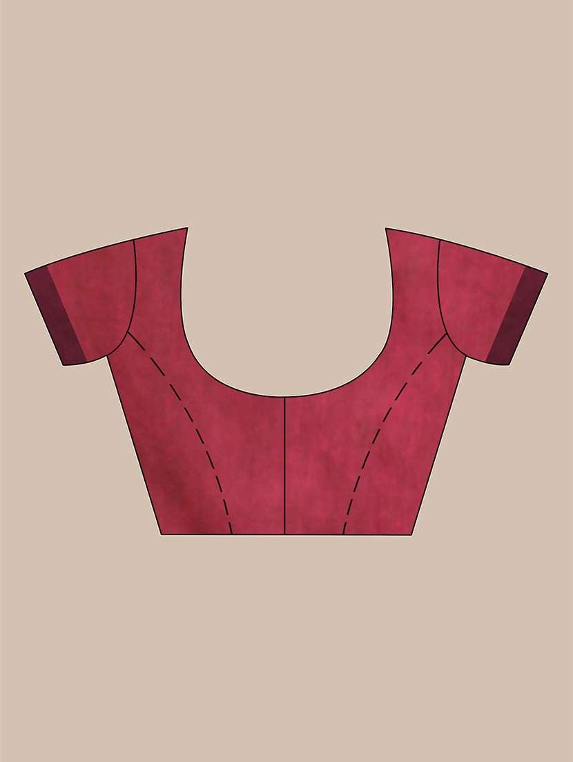 women solid handloom saree with blouse - 21987022 -  Standard Image - 2