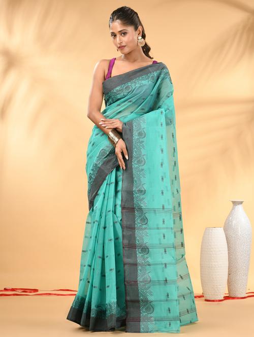 women self design tant saree - 21987027 -  Standard Image - 0