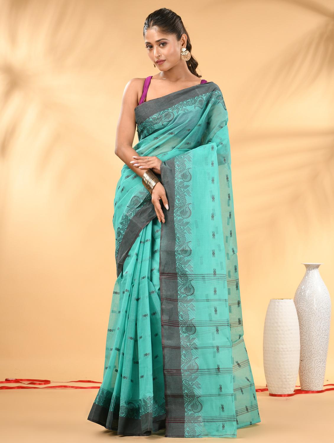 women self design tant saree - 21987027 -  Zoom Image - 0
