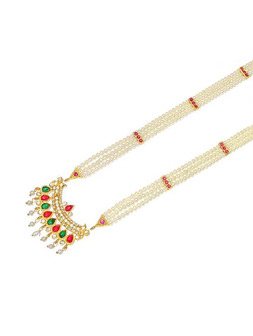 women gold-plated pearl long necklace - 21987036 -  Standard Image - 0