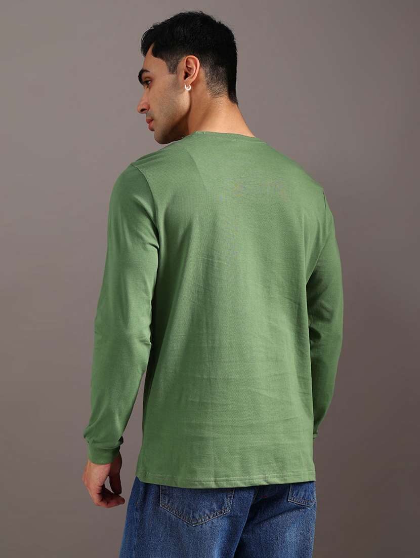 Men Solid Long Sleeve T-shirt - 21987142 -  Standard Image - 2