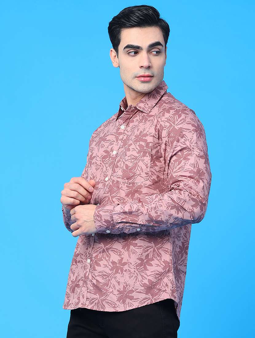men printed long sleeve regular fit casual shirt - 21987217 -  Standard Image - 2