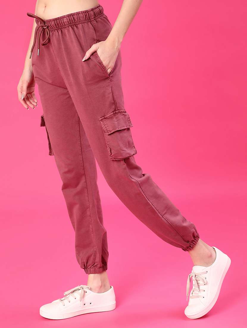 women solid mid rise cargo - 21987249 -  Standard Image - 2