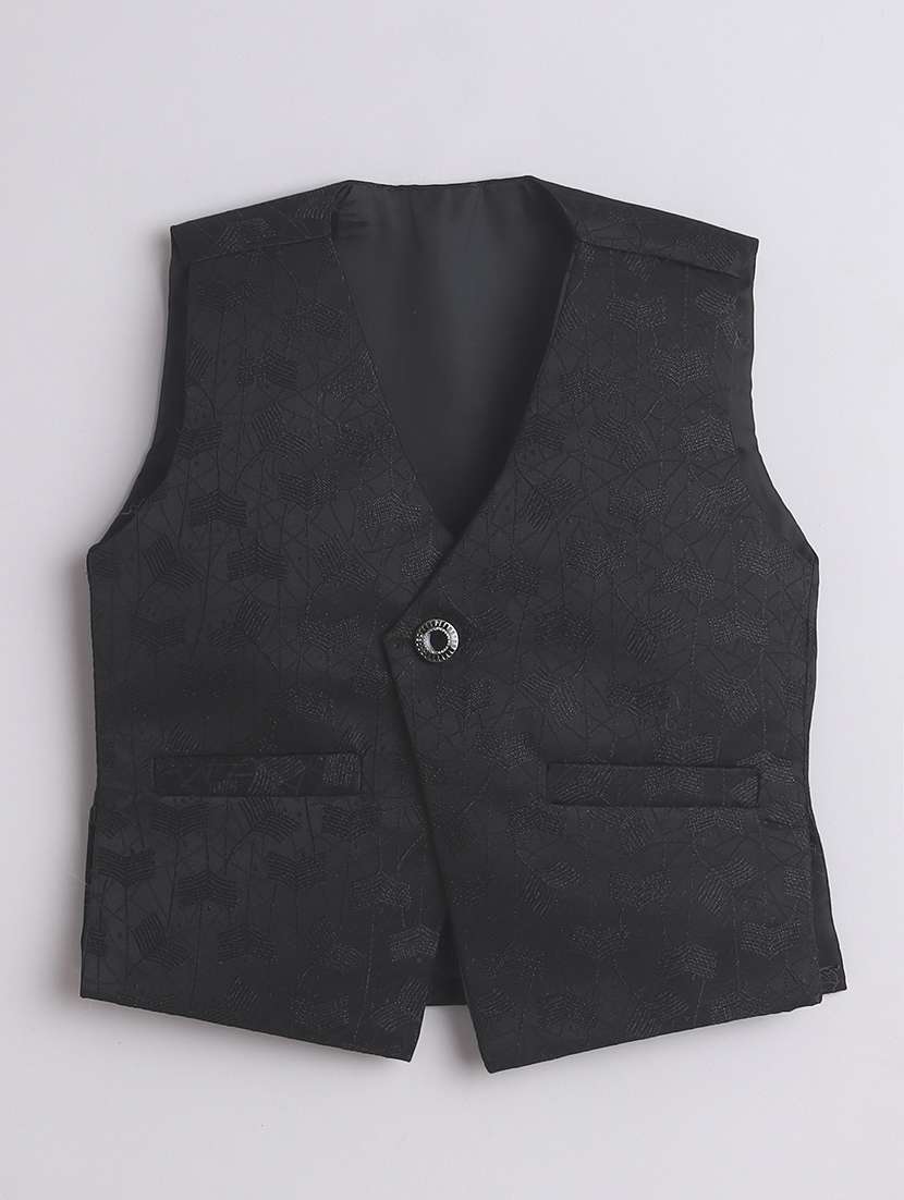 boys solid waistcoat and trouser set - 21987319 -  Standard Image - 2