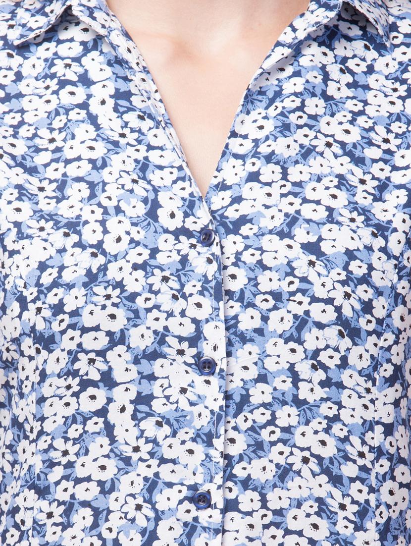 women floral print collared shirt dress - 21987330 - Standard Image - 2
