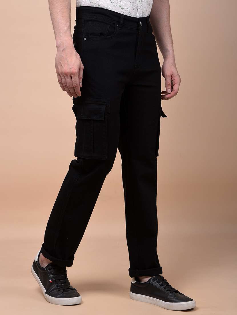men plain mid rise full length straight fit jeans - 21987393 -  Standard Image - 2