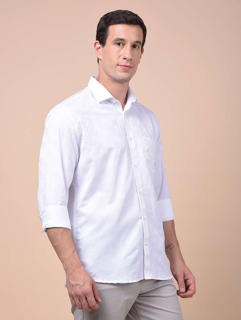 men self design long sleeve slim fit casual shirt - 21987527 - Standard Image - 2