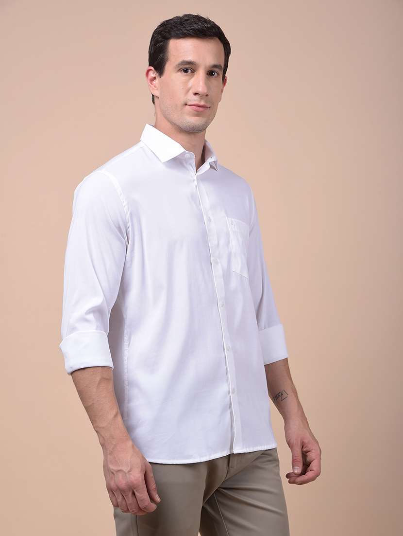men solid long sleeve regular fit casual shirt - 21987529 -  Standard Image - 2