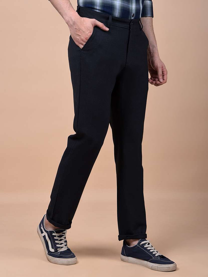 men solid mid rise flat front casual chinos  - 21987533 -  Standard Image - 2