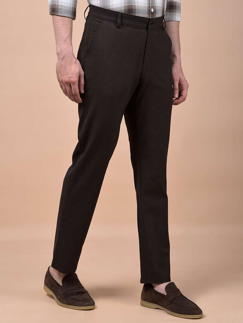 men solid mid rise flat front casual chinos  - 21987534 -  Standard Image - 2