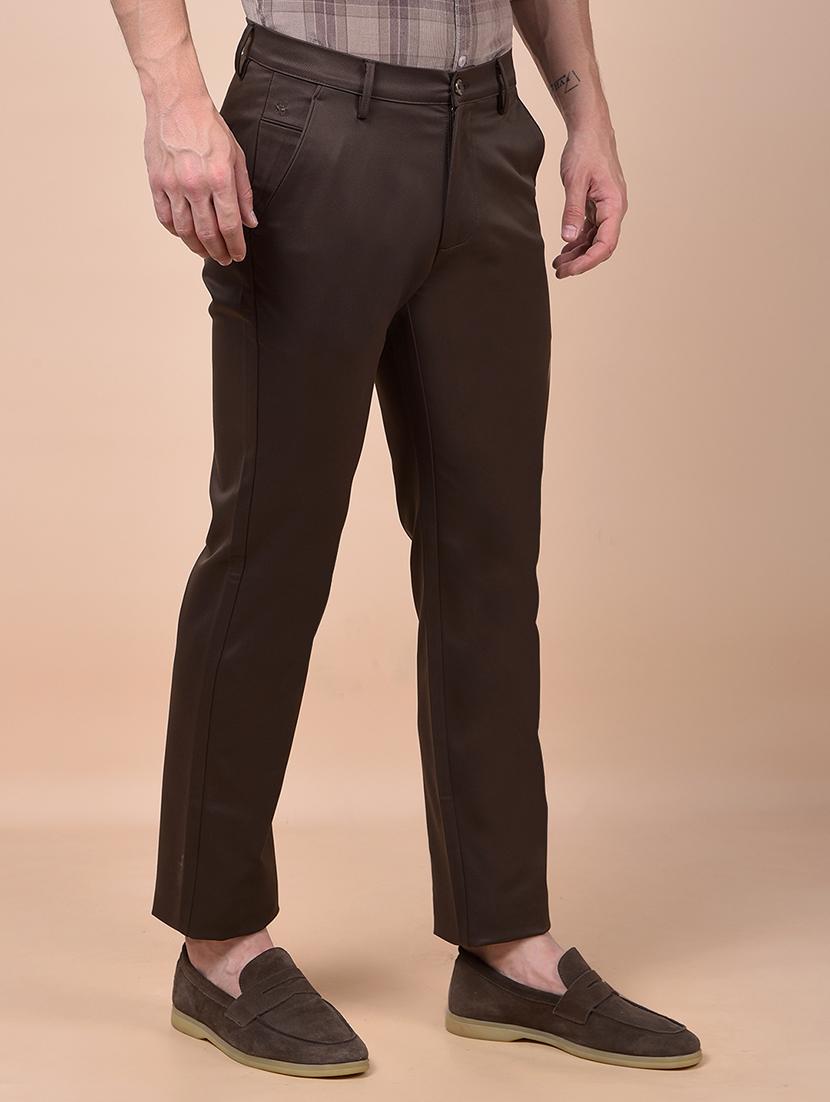 men solid mid rise flat front casual chinos - 21987539 - Standard Image - 2