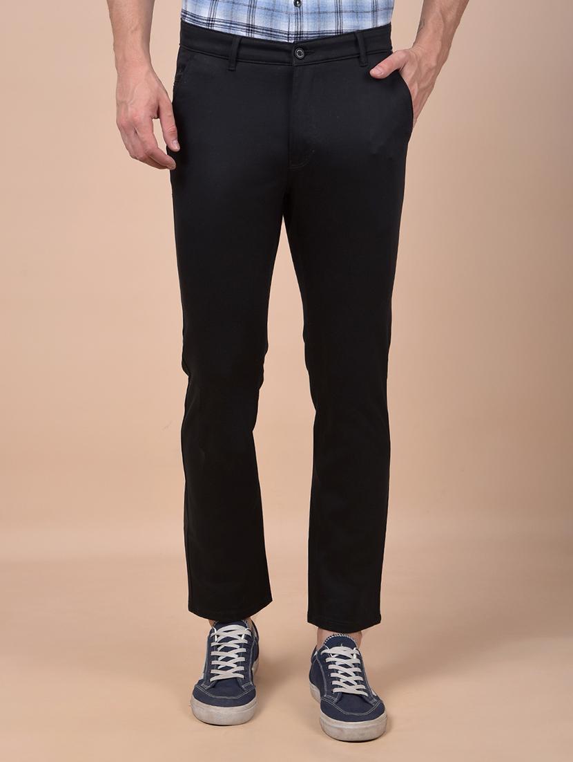 men solid mid rise flat front casual chinos - 21987551 - Zoom Image - 0