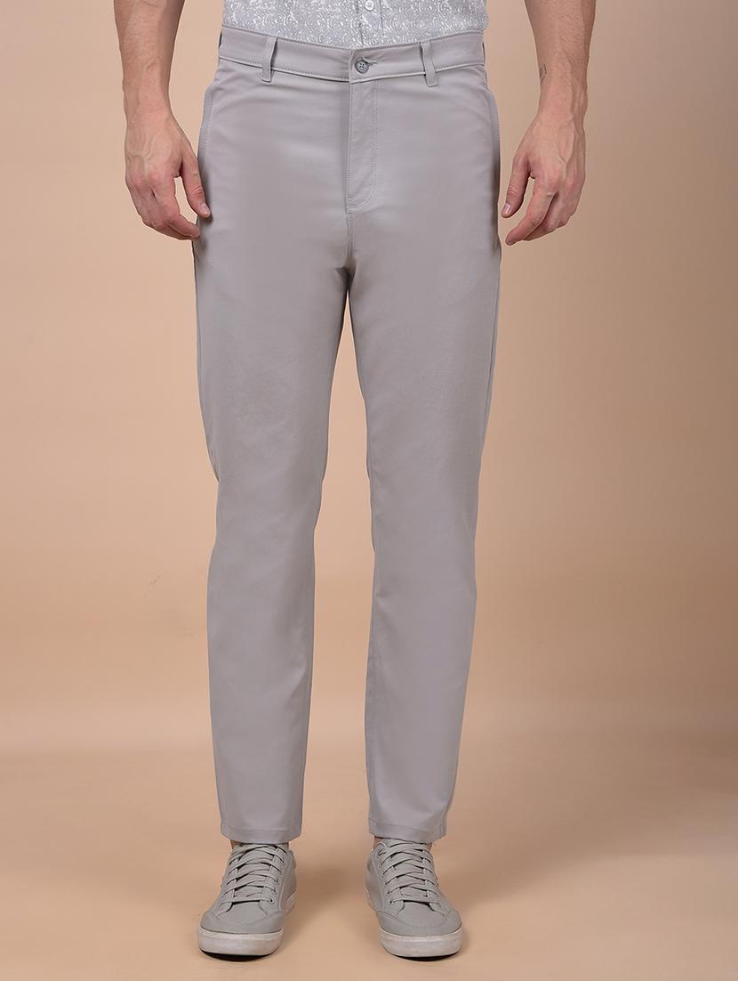 men solid mid rise flat front casual chinos - 21987555 - Zoom Image - 0