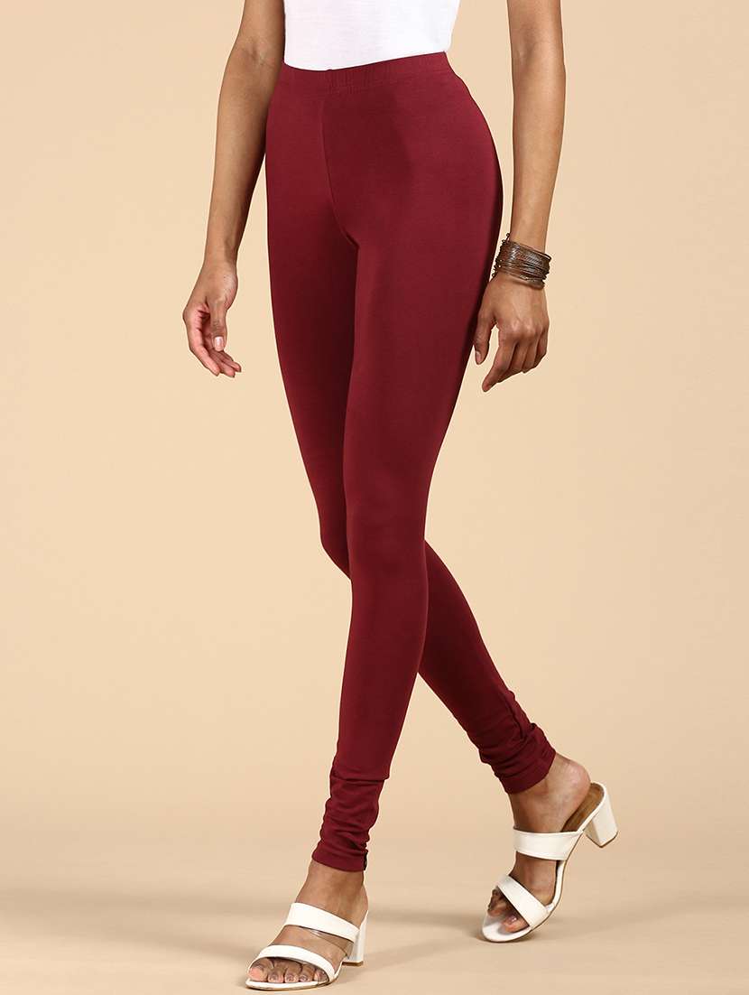 women solid mid rise full legth legging - 21987583 -  Standard Image - 2