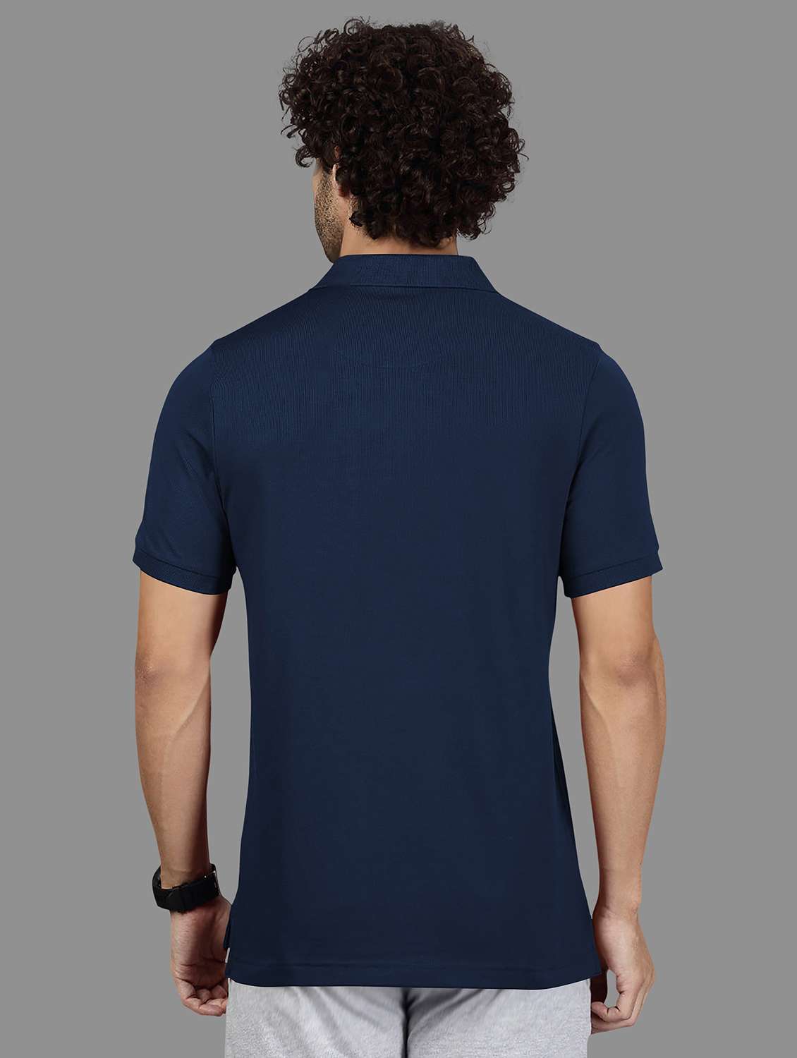 men solid short sleeve regular fit polo t-shirt - 21987609 - Standard Image - 2