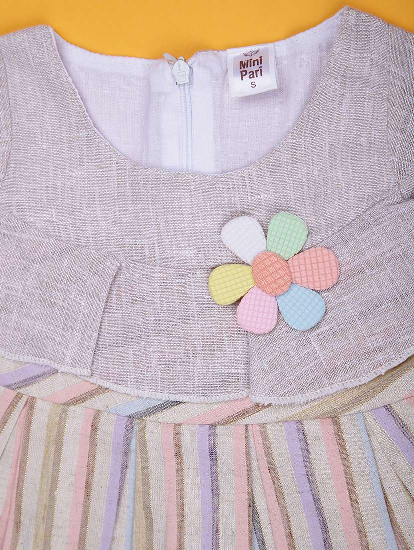 girls printed round neck frock with bloomer - 21987653 -  Standard Image - 2