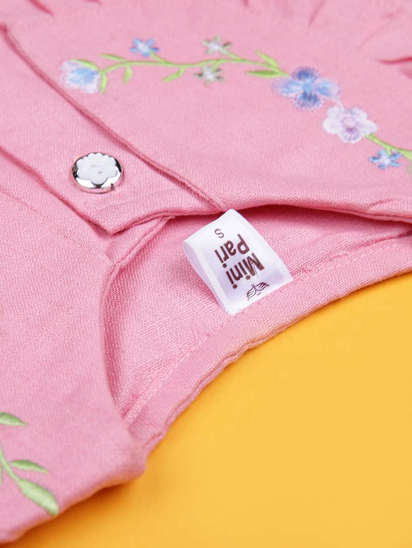 girls printed round neck frock with bloomer - 21987656 -  Standard Image - 2