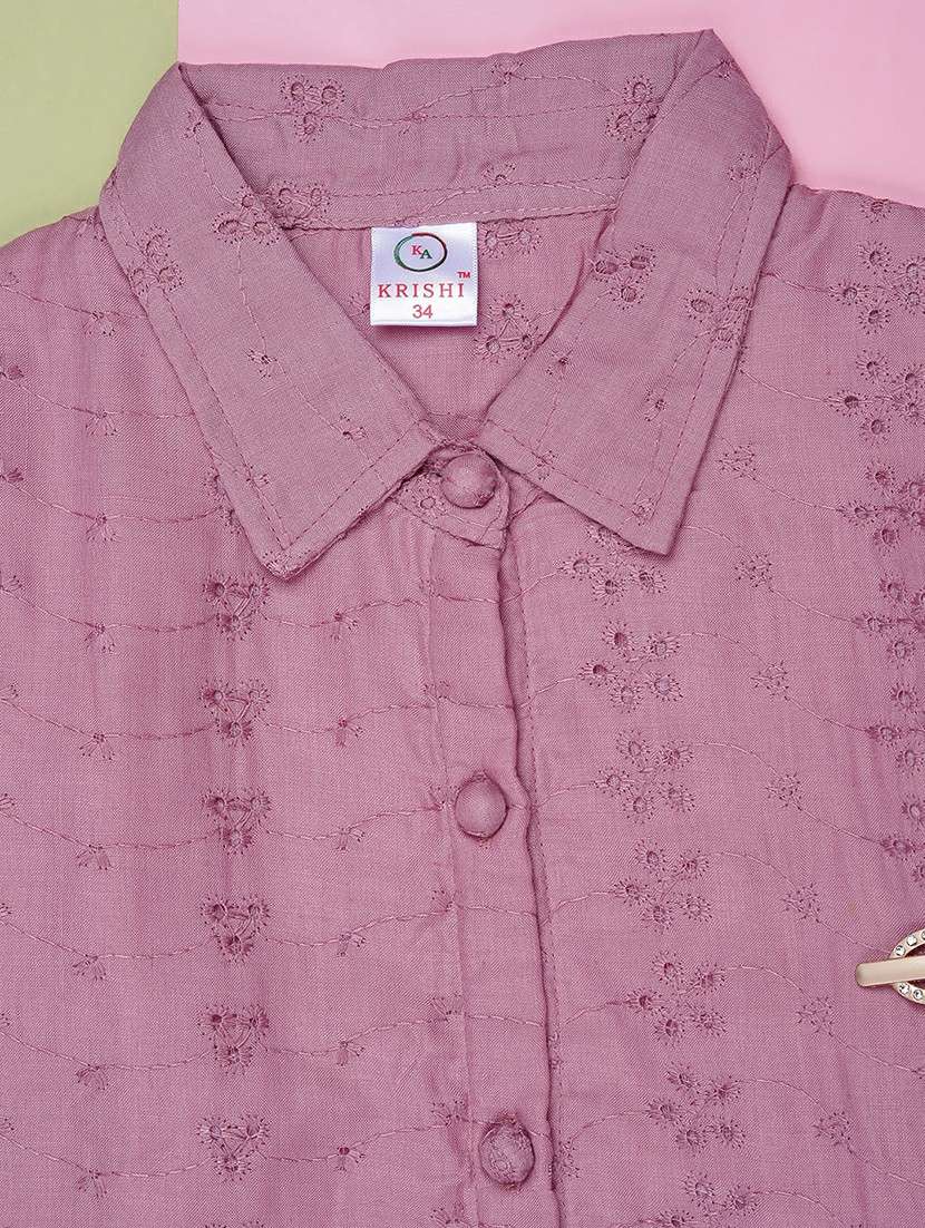 girls self designed puff sleeve top - 21987724 -  Standard Image - 2