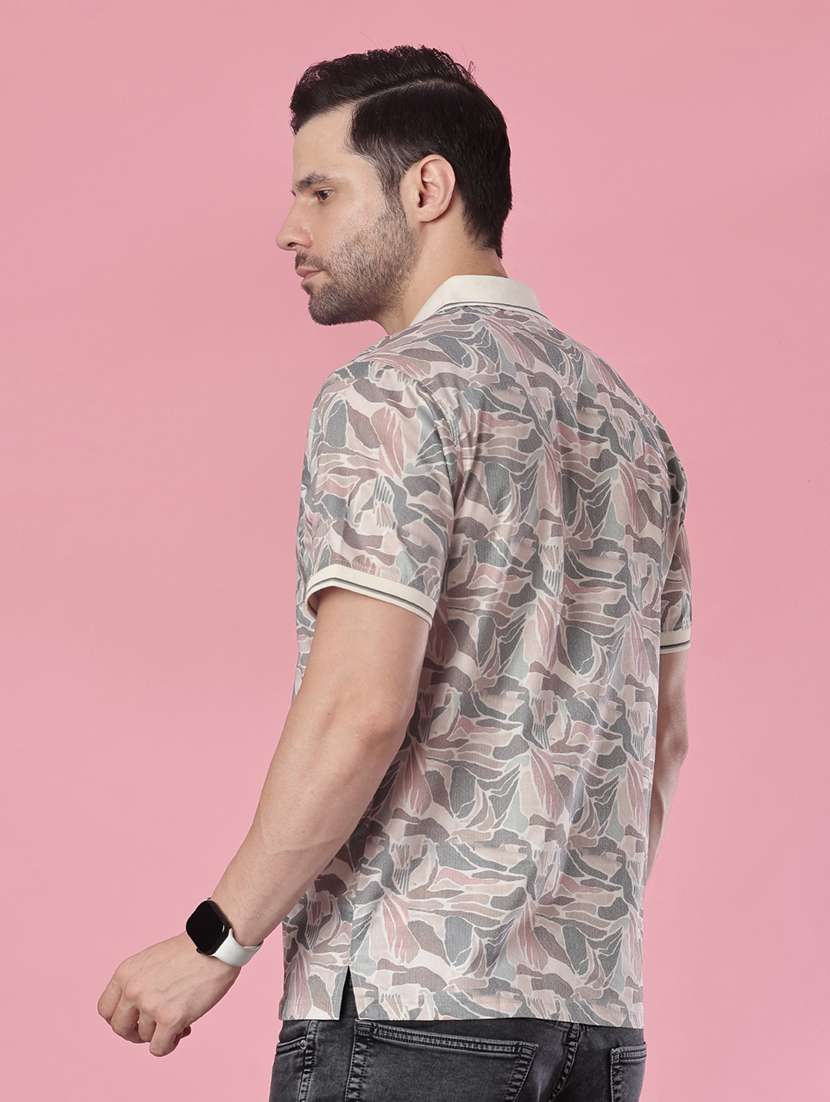 men printed short sleeve regular fit polo t-shirt - 21987813 -  Standard Image - 2