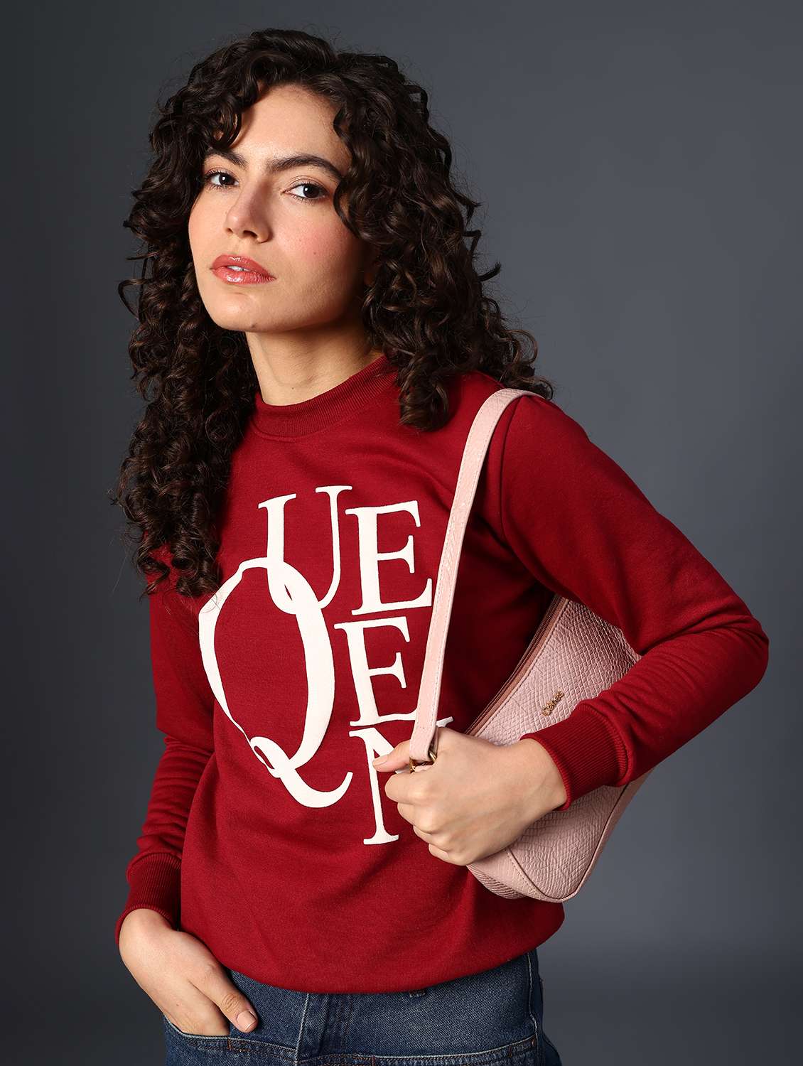 women printed long sleeve sweatshirt