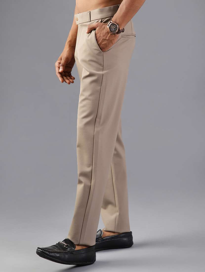 men solid mid rise casual chinos - 21987880 -  Standard Image - 2
