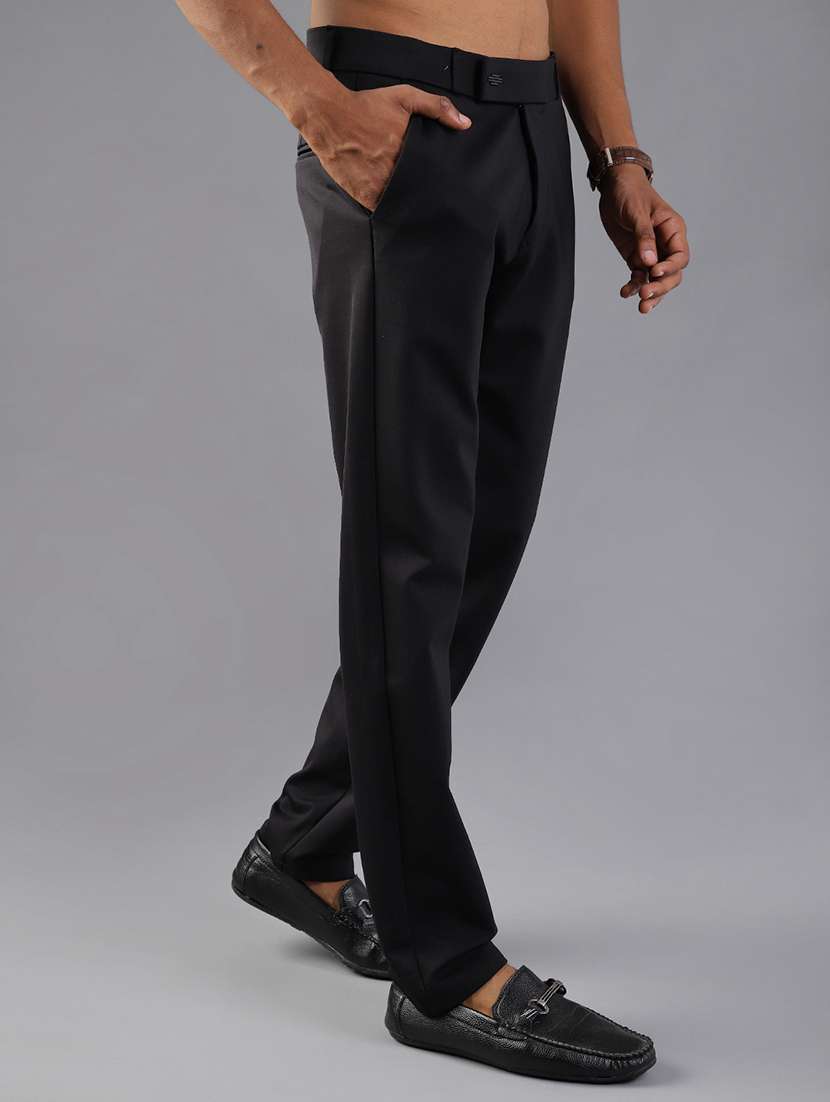 men solid mid rise casual chinos - 21987884 -  Standard Image - 2