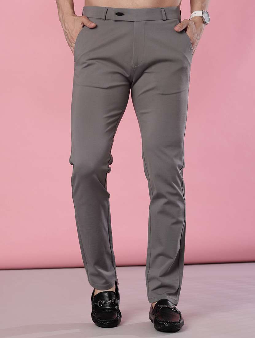 men solid mid rise casual chinos - 21987887 -  Standard Image - 2