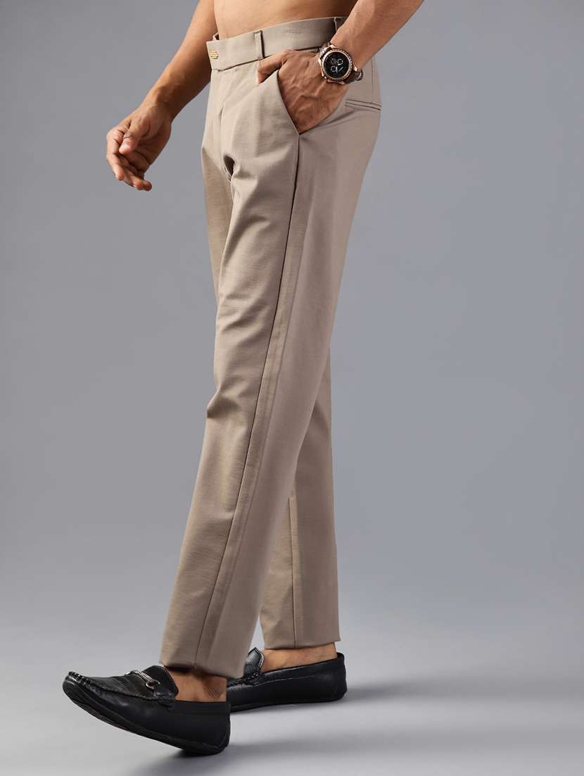 men solid mid rise casual chinos - 21987889 -  Standard Image - 2
