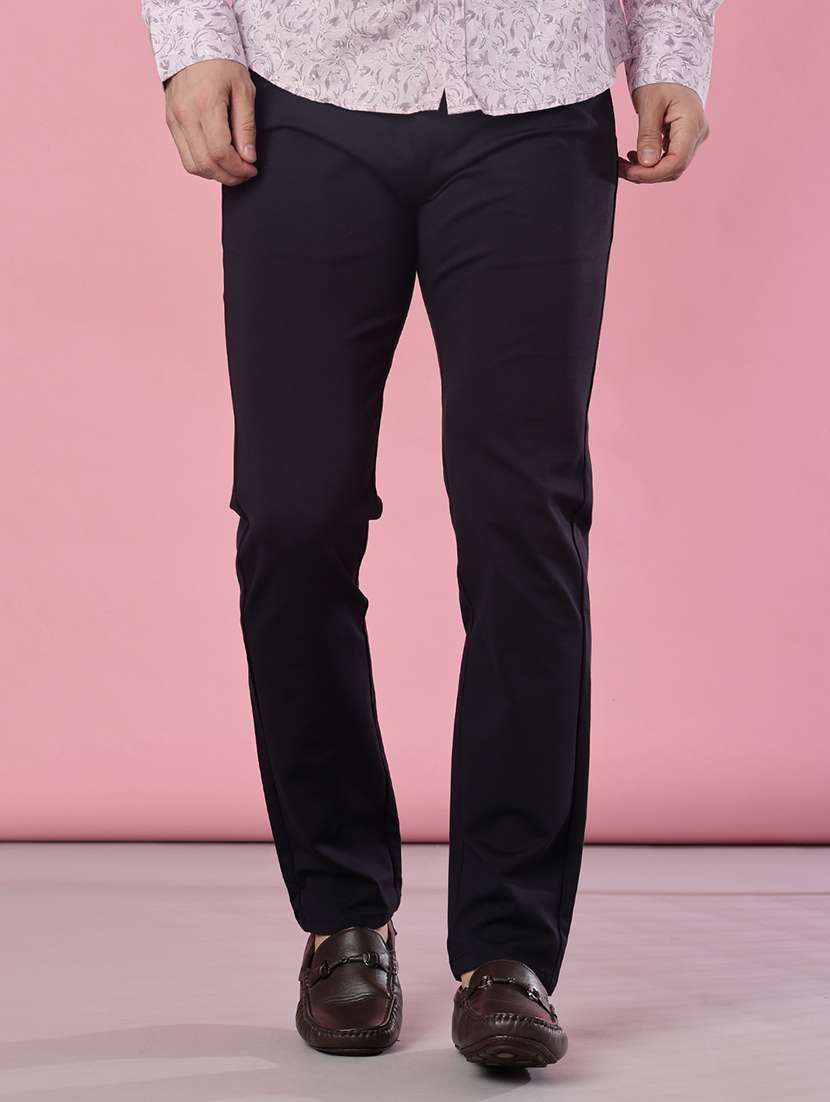 men solid mid rise casual chinos - 21987899 -  Standard Image - 2