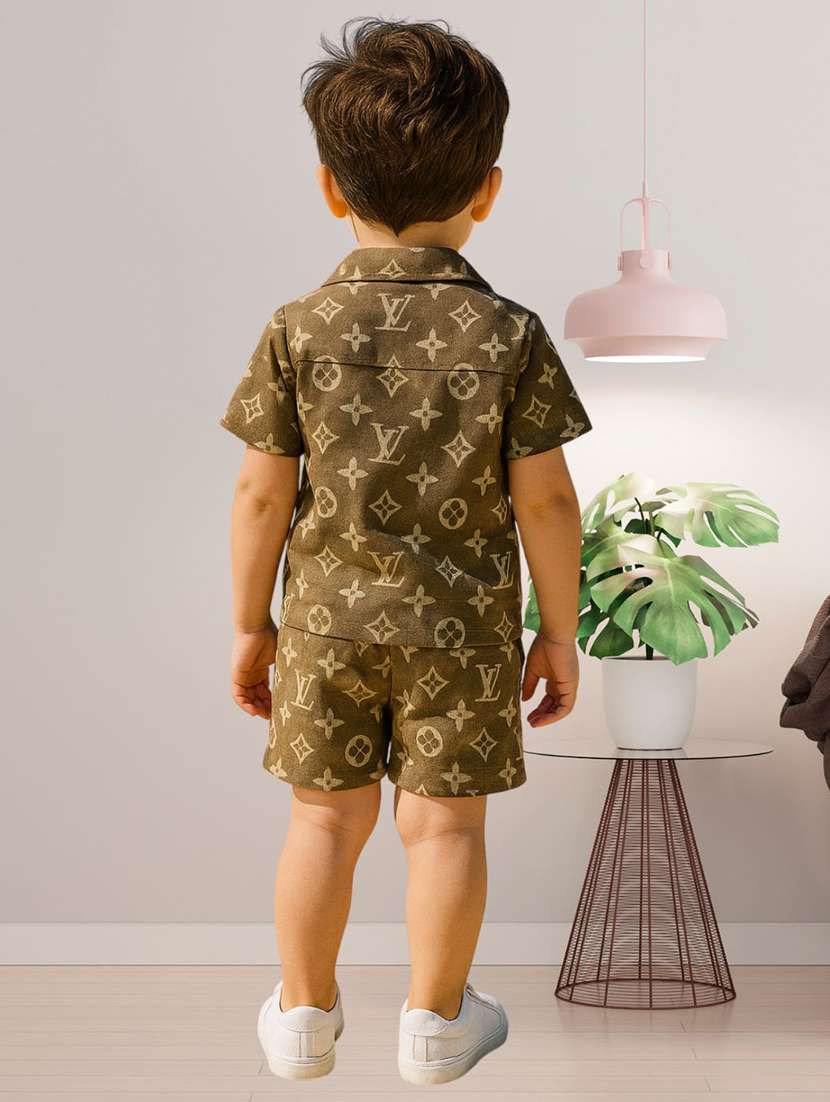 boys printed shirt & shorts co-ords set - 21987948 -  Standard Image - 2