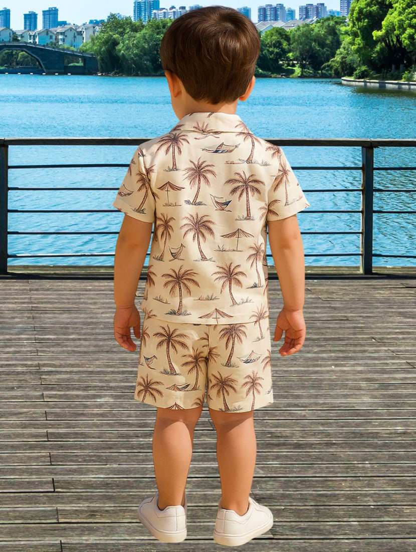 boys printed shirt & shorts co-ords set - 21987953 -  Standard Image - 2