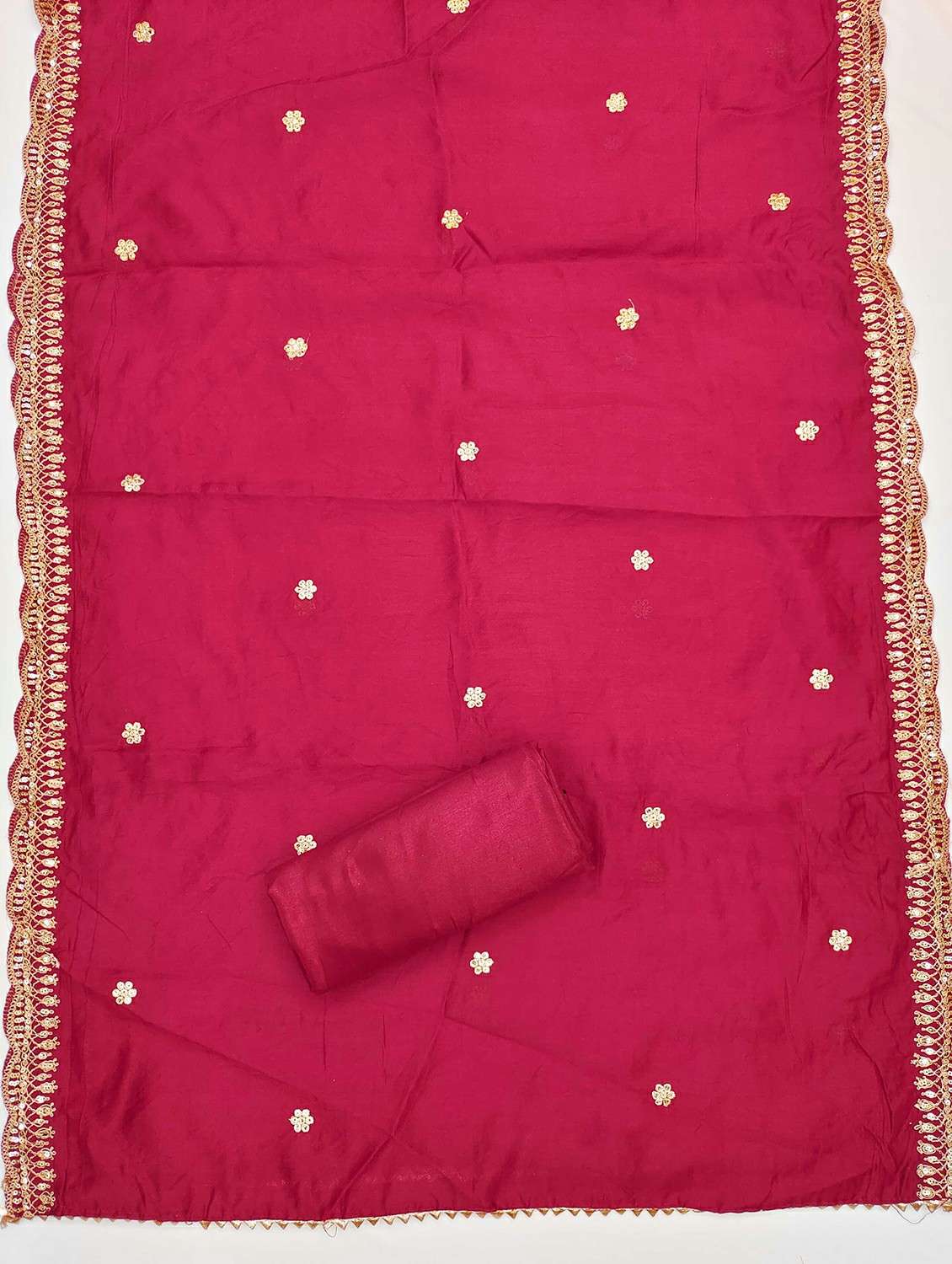 women solid with work embroidered unstitched suit set - 21987964 -  Standard Image - 2