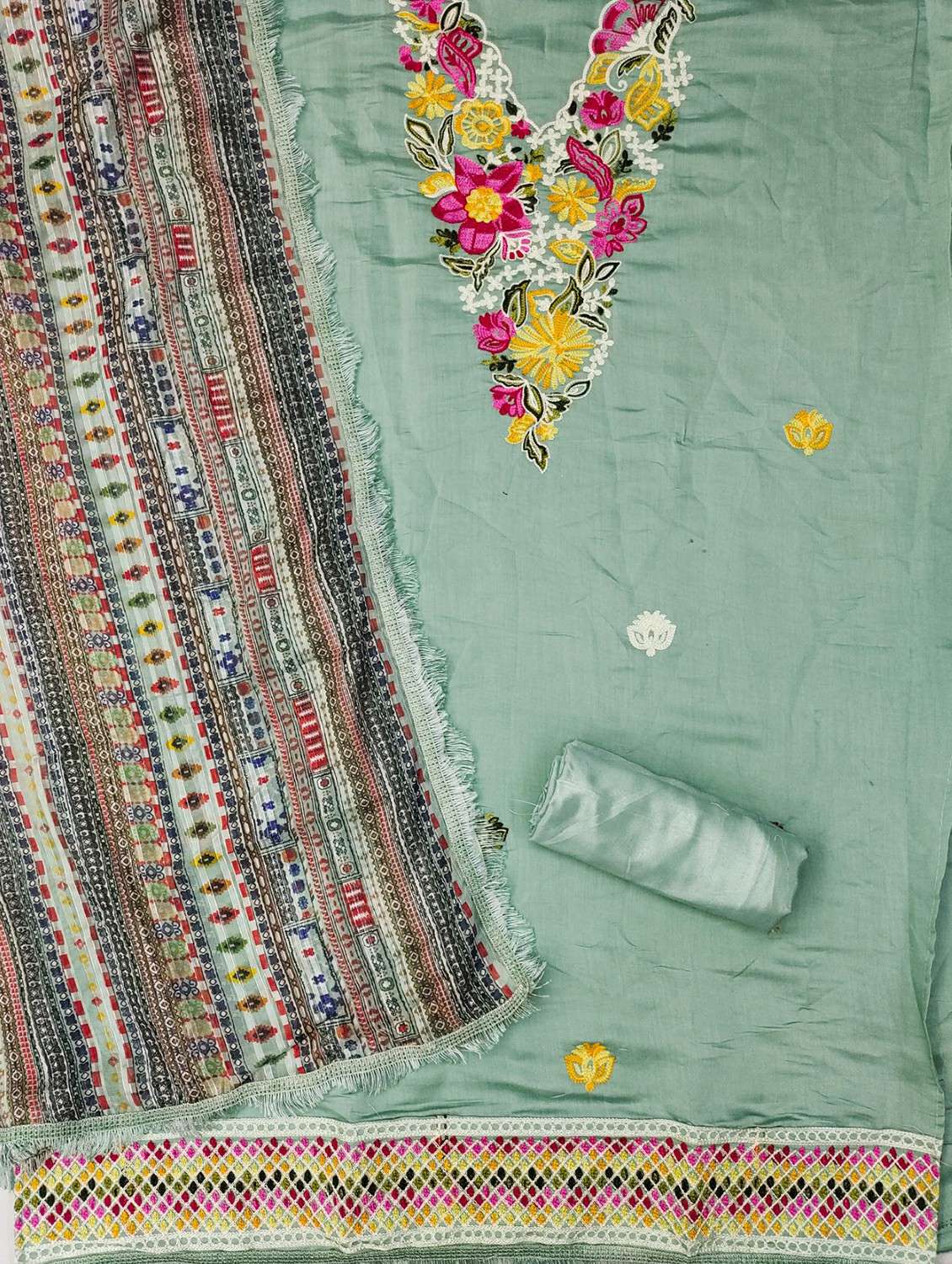 women floral embroidered unstitched suit set - 21987975 -  Standard Image - 2