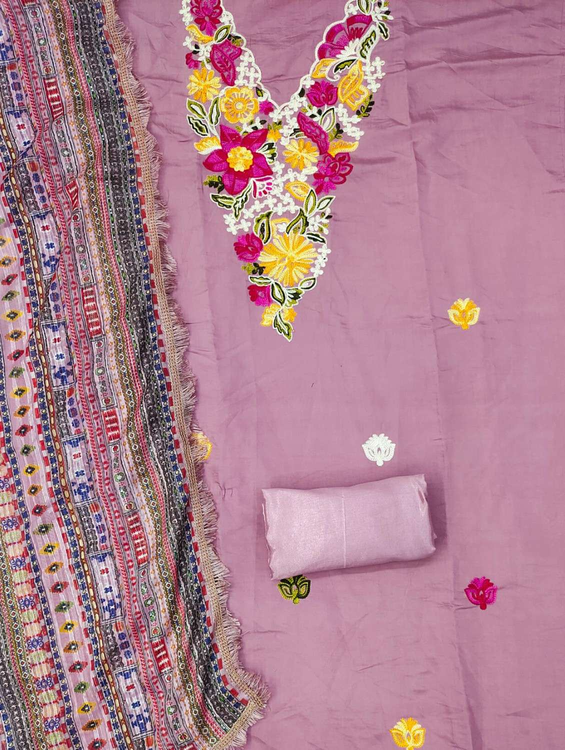 women floral embroidered unstitched suit set - 21987978 -  Standard Image - 2