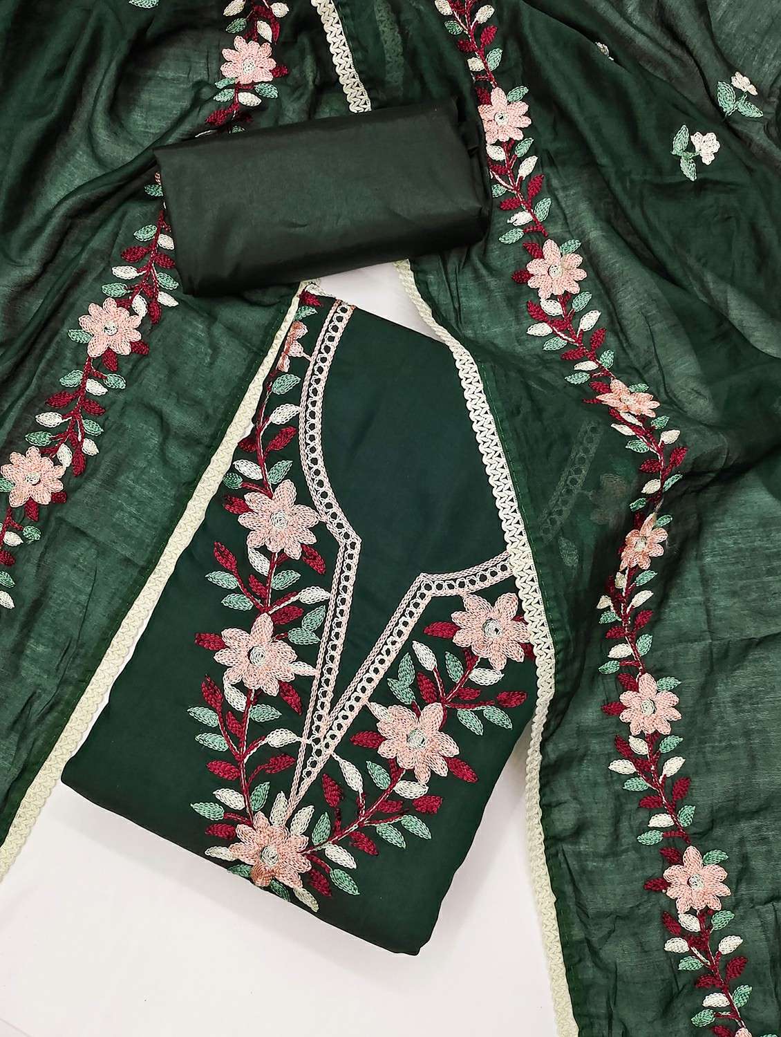 women floral embroidered unstitched suit set - 21987985 -  Standard Image - 2