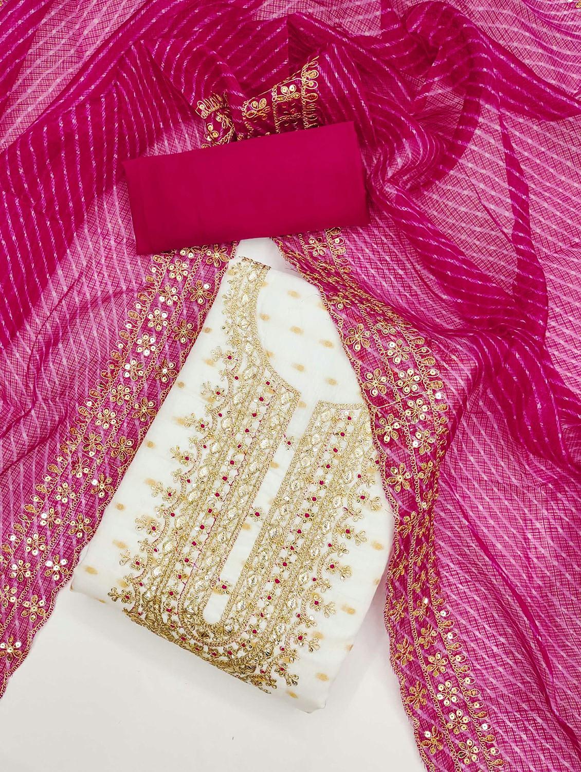 women self design embroidered unstitched suit set - 21988010 - Standard Image - 2