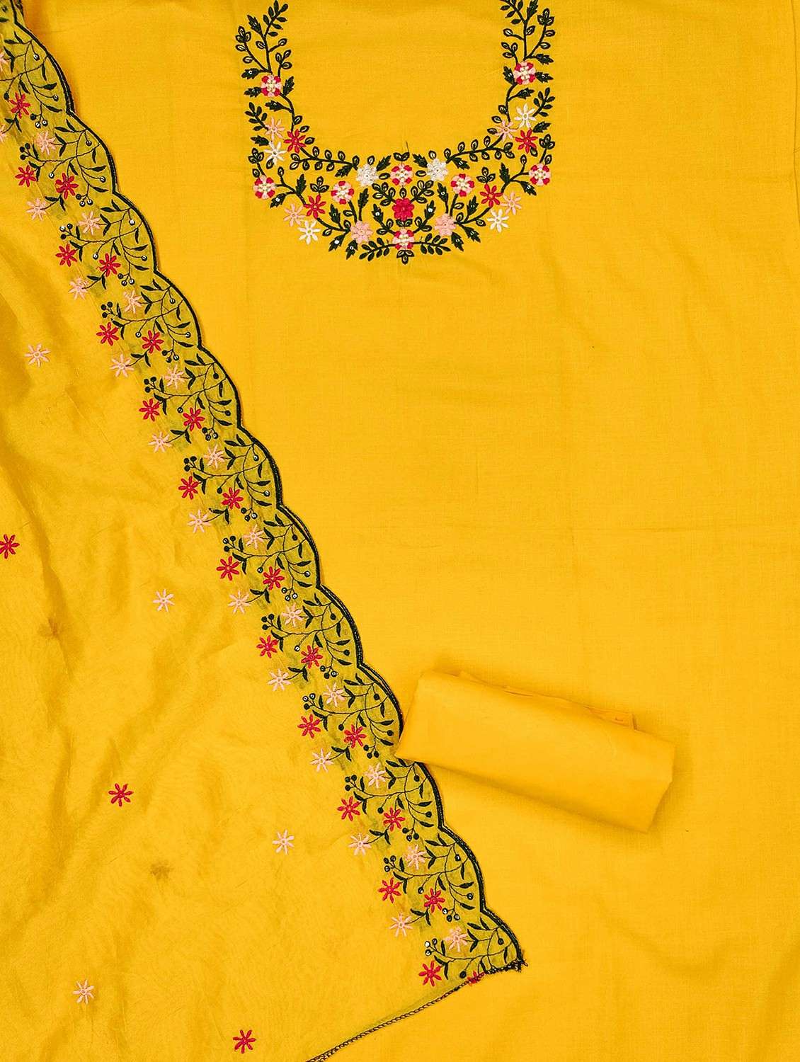 women floral embroidered unstitched suit set - 21988052 - Standard Image - 2
