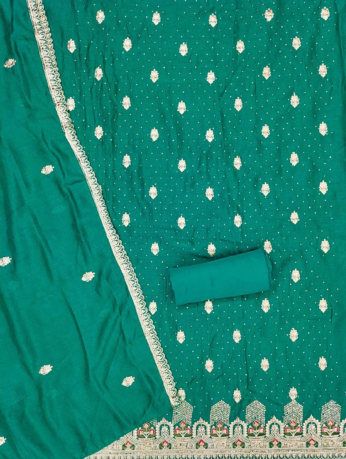 women solid with work embroidered unstitched suit set - 21988141 -  Standard Image - 2