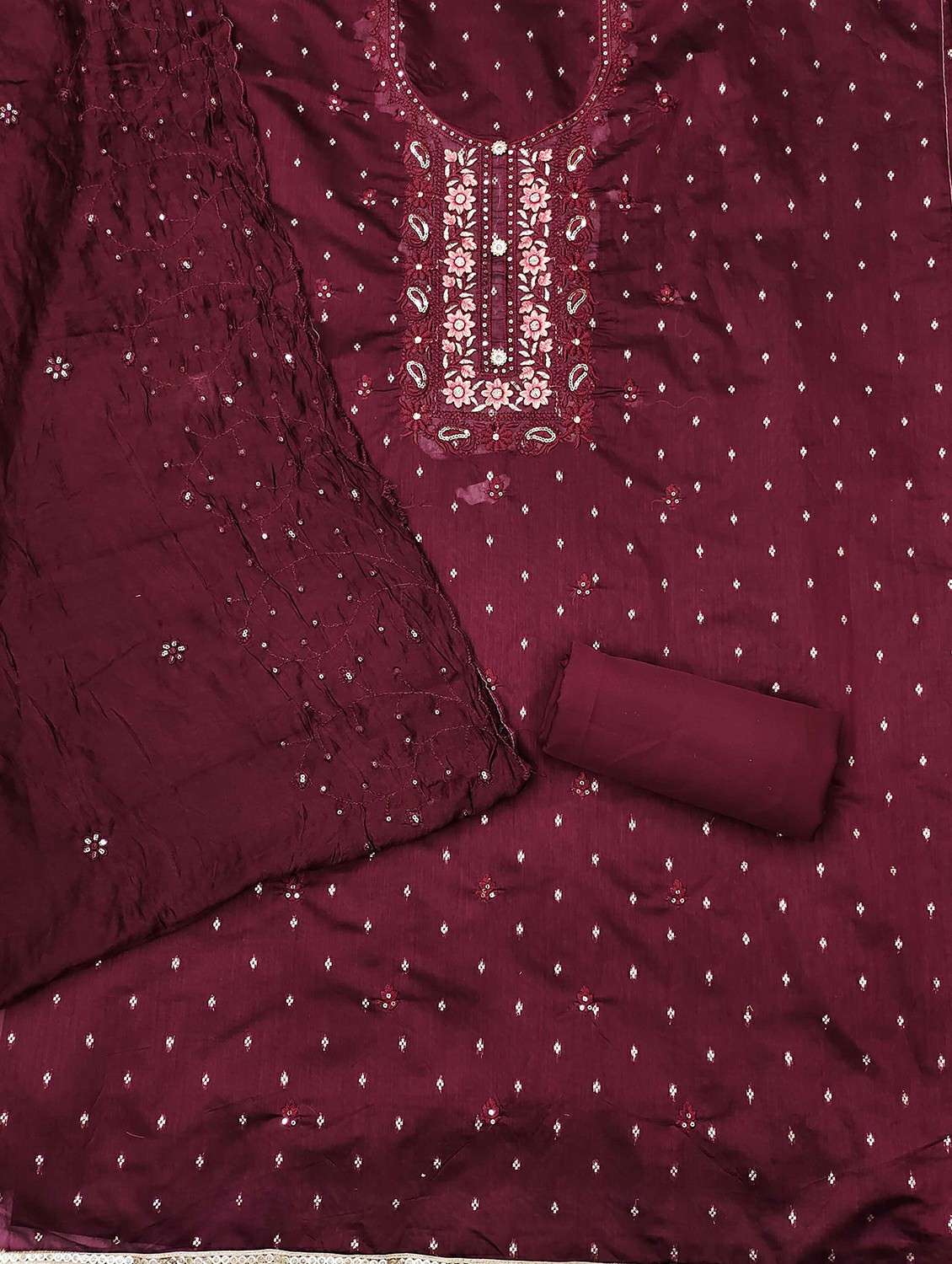 women self design embroidered unstitched suit set - 21988168 -  Standard Image - 2