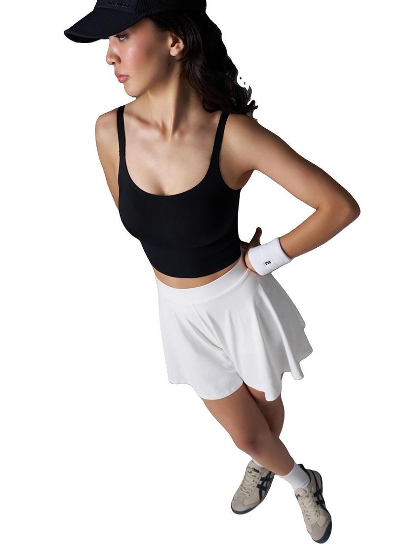 women black solid sports bra - 21988249 - Standard Image - 2