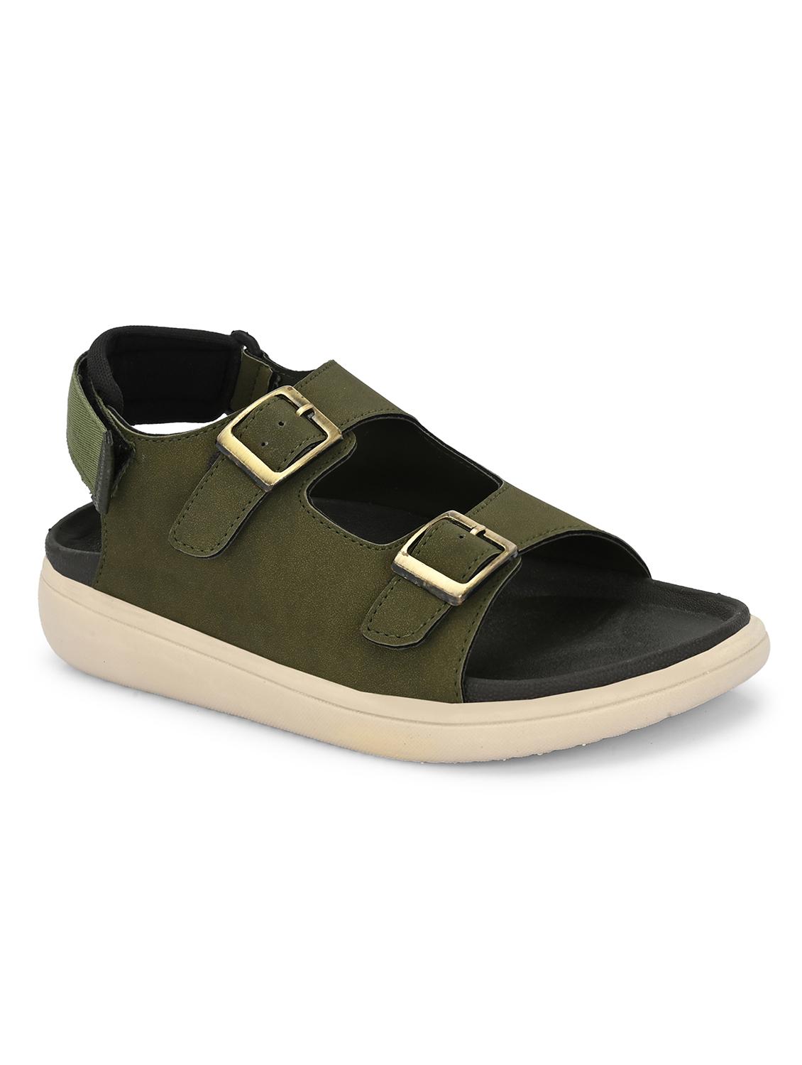 men olive back strap sandal - 21988262 - Standard Image - 2