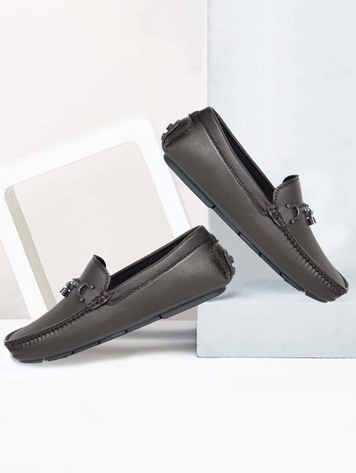 men brown slip on horsebit loafer - 21988270 - Standard Image - 0