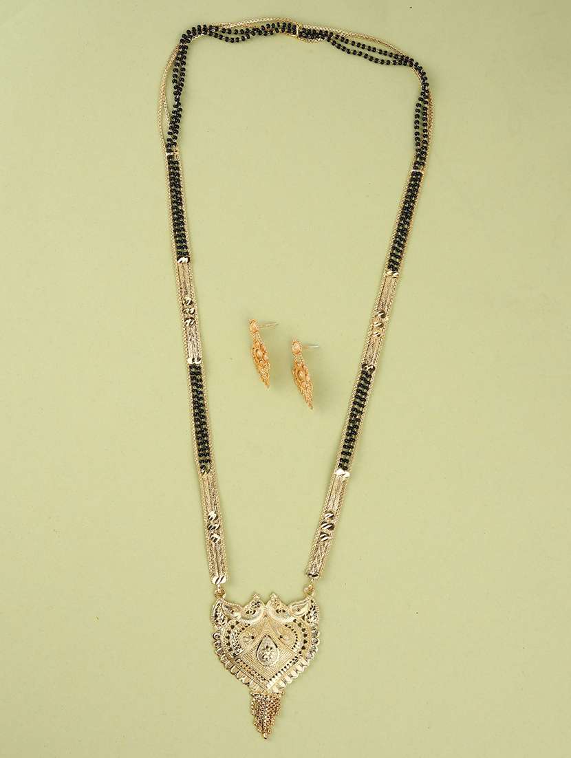 black metal mangalsutra necklace