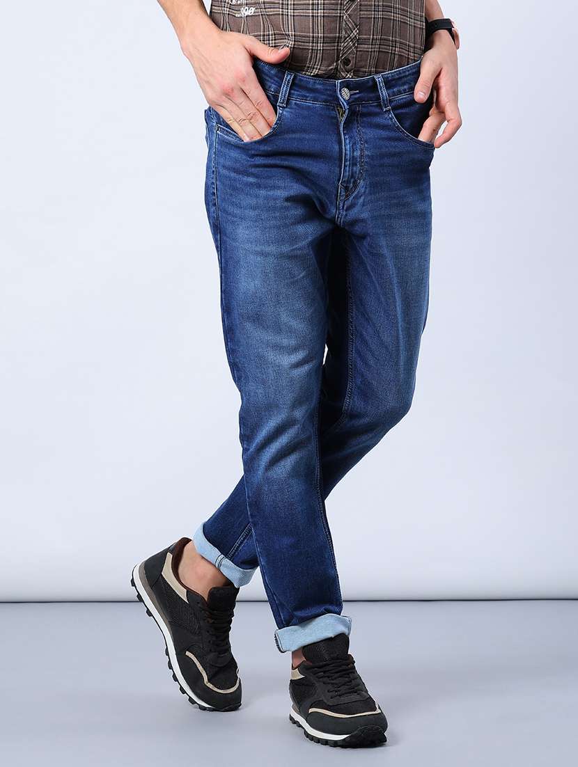 men washed mid rise full length jeans - 21988356 -  Standard Image - 2