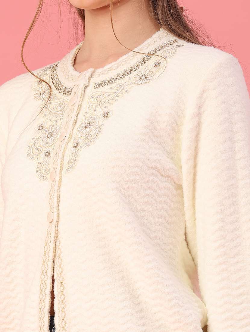 women self design long sleeve cardigan - 21988523 -  Standard Image - 2