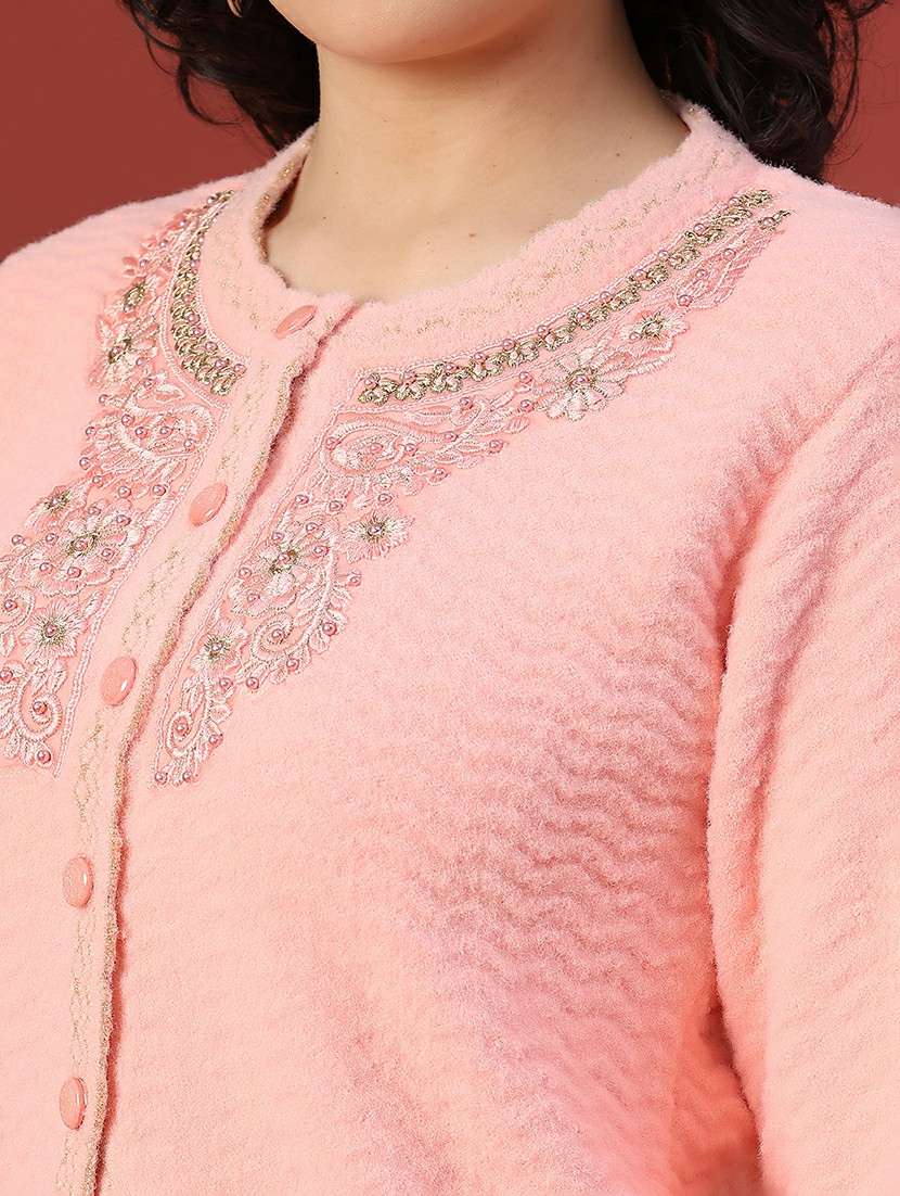 women self design long sleeve cardigan - 21988524 -  Standard Image - 2