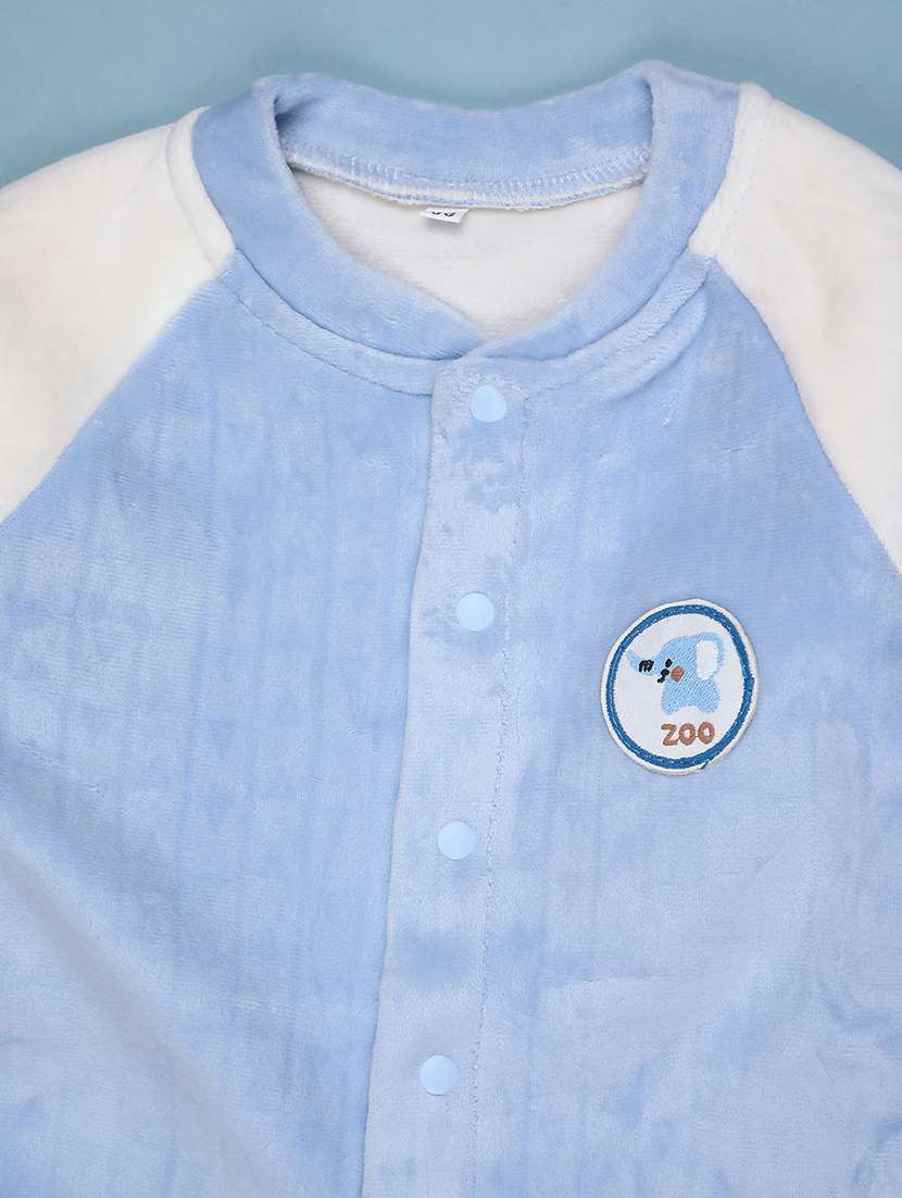 kids color blocked long sleeve romper - 21988550 -  Standard Image - 2